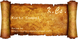 Kurtz Csepel névjegykártya